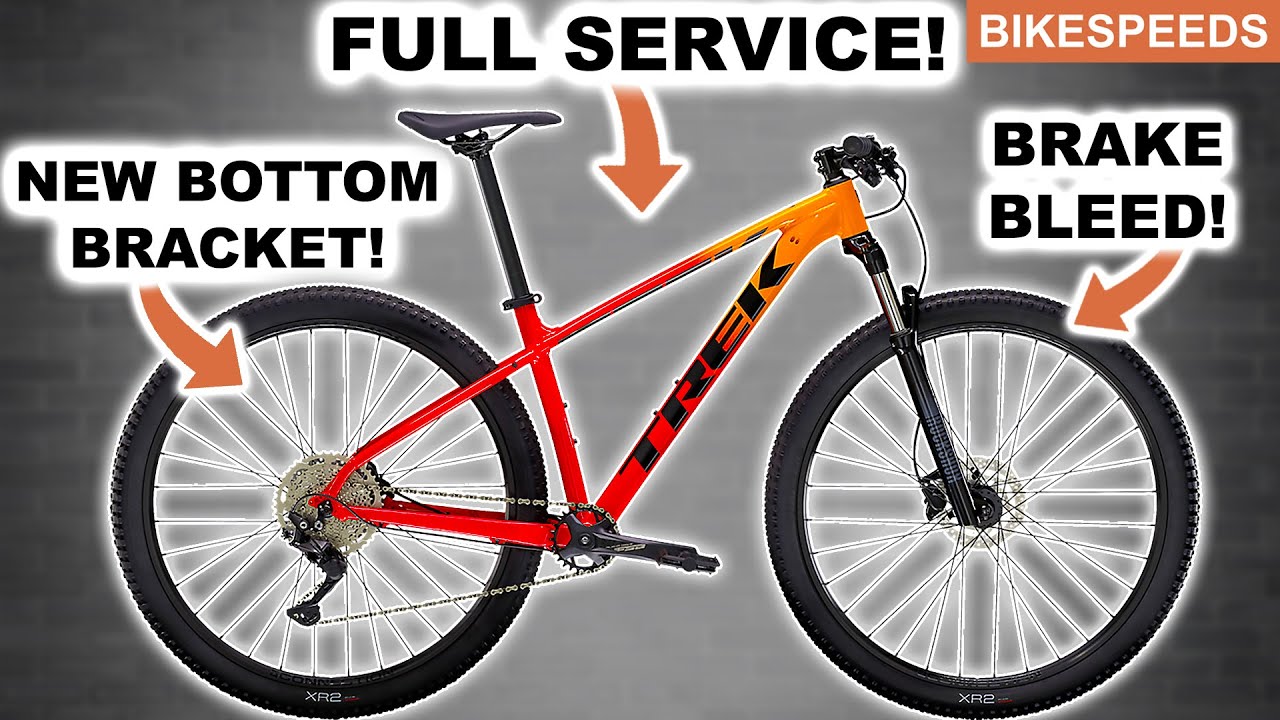 Обслуживание Trek Marlin 7! Ремонт горного велосипеда, новая каретка и прокачка тормозов!