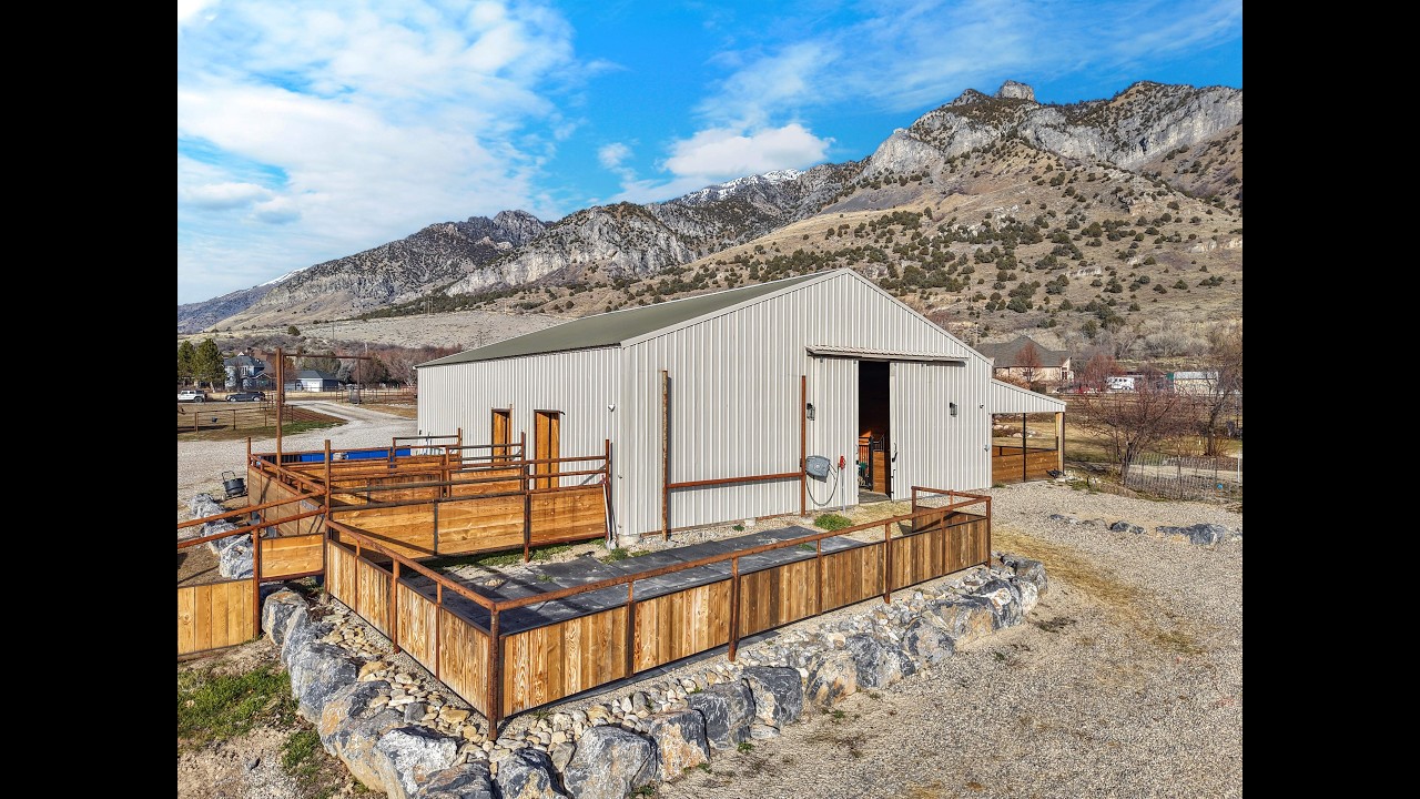 Epic Wasatch Mountains Horse Estate | 6,097 Sq Ft Home + Arena, Stalls, Outbuildings