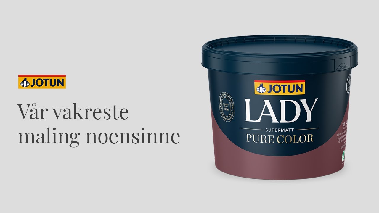 LADY Pure Color - vår vakreste maling noensinne og vår beste til slette vegger