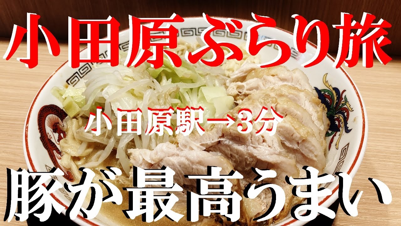 NEW 小田原ぶらり旅★新しく出来たラーメン屋さんが激しい量と豚が最高ウマかった【豚山】