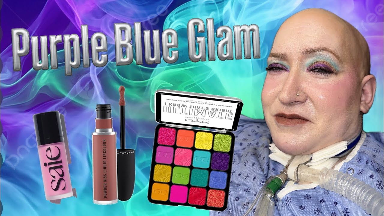 Purple Blue Eye Look with Hung Vanggo | Nyx | Saie and MAC Powder Kiss Liquid Lipstick