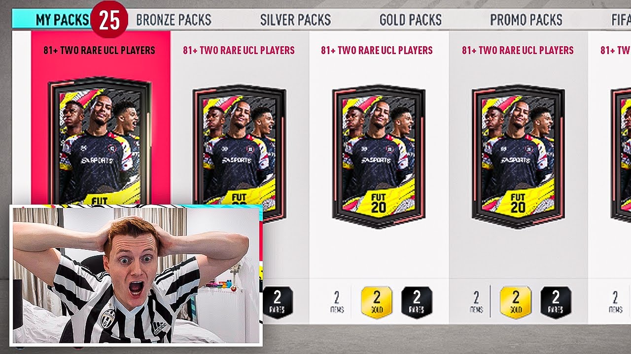 25X 81+ UCL 2 PLAYER PACKS!!! FIFA 20 Ultimate Team