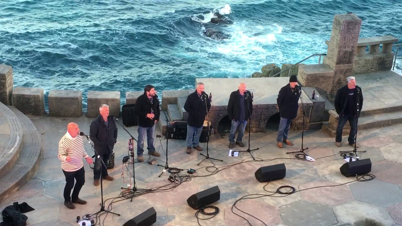 Fisherman’s Friends singing Sloop John B at The Minack Theatre 2019.