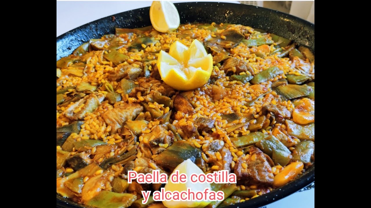 paella de costilla y alcachofa para 3 personas, un plato súper recomendado por ser muy completo,