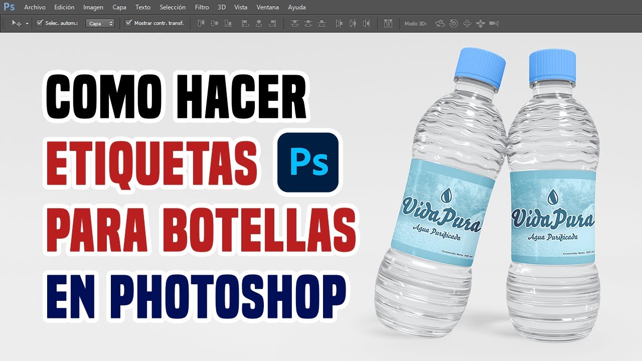 Como Hacer Etiquetas Para Botellas en Photoshop.