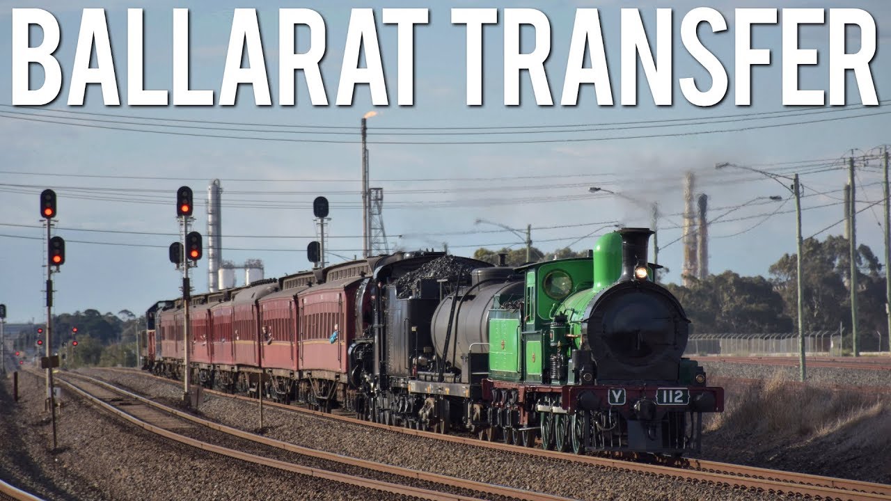 Back to Back steam locomotives! (Steamrail's Ballarat Transfer 2019) | Y112, A2 986 & T356