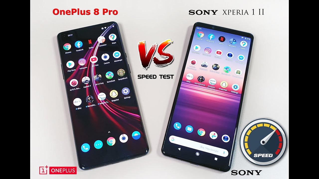 Sony Xperia 1 ii VS OnePlus 8 Pro Fingerprint and Speed TEST. MUST WATCH
