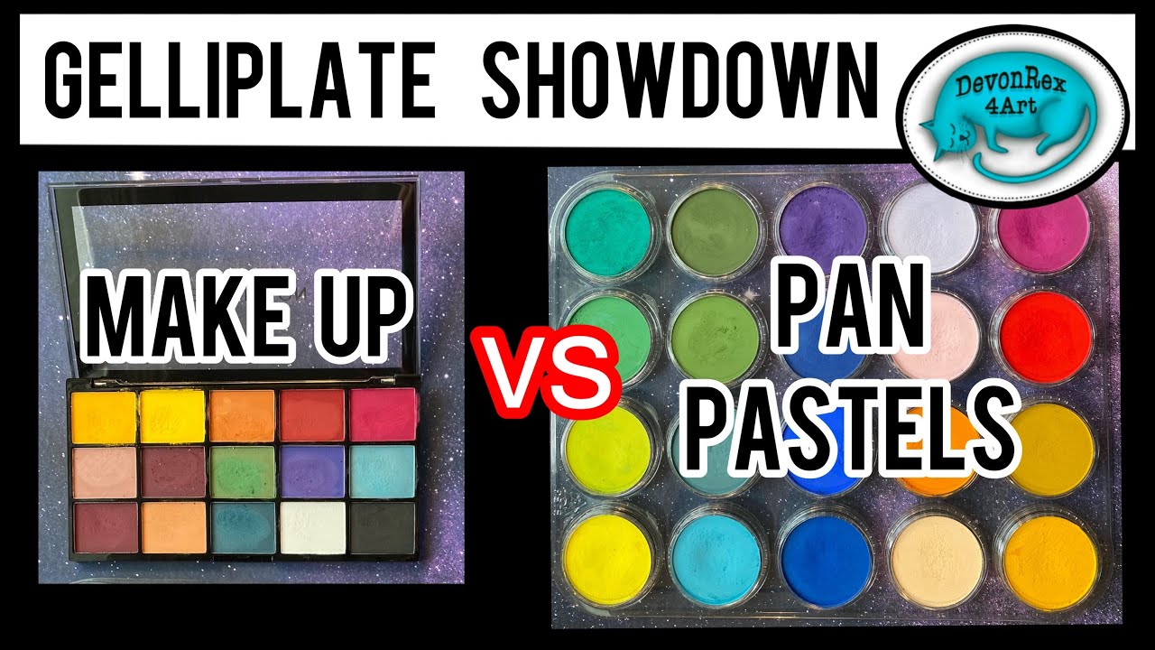 Comparing Pan Pastels and Makeup on the Gelli Plate