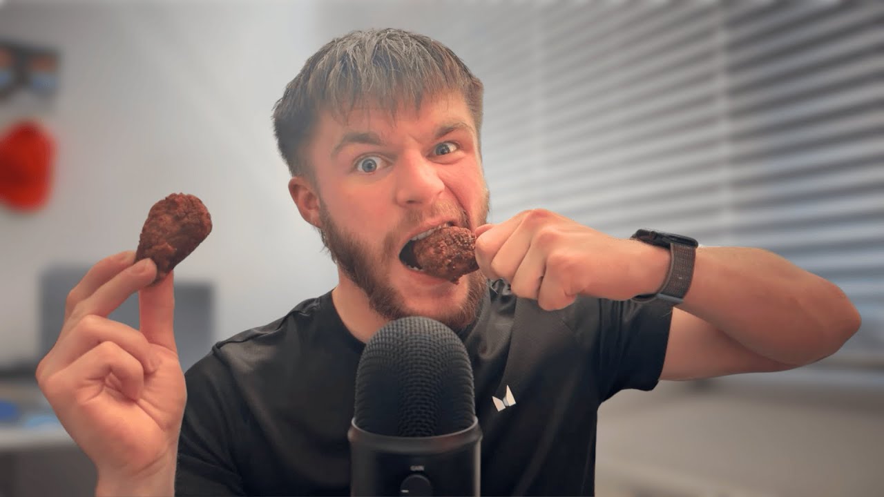 ASMR Eating Chicken Wings Mukbang (Mouth Sounds)
