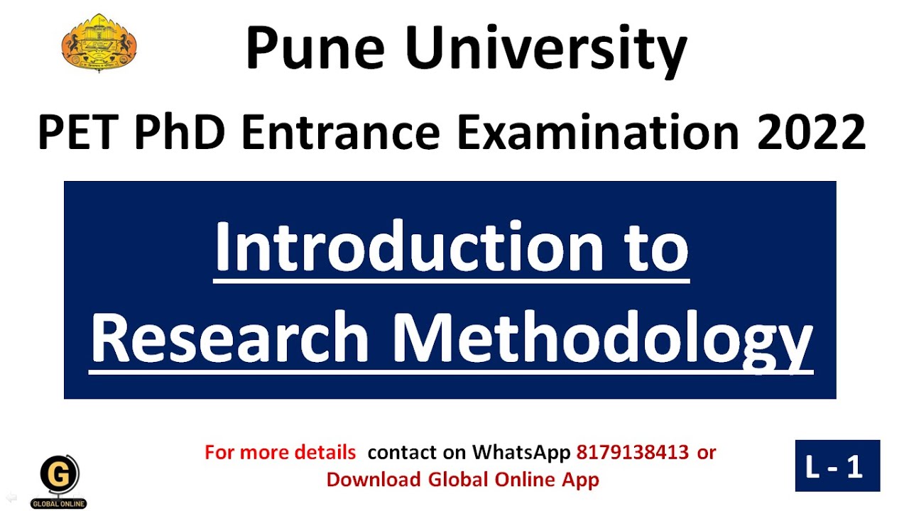 Savitribai Phule Pune University|PET 2022|Introduction to Research Methodology|SPPU PET 2022|Lec 1