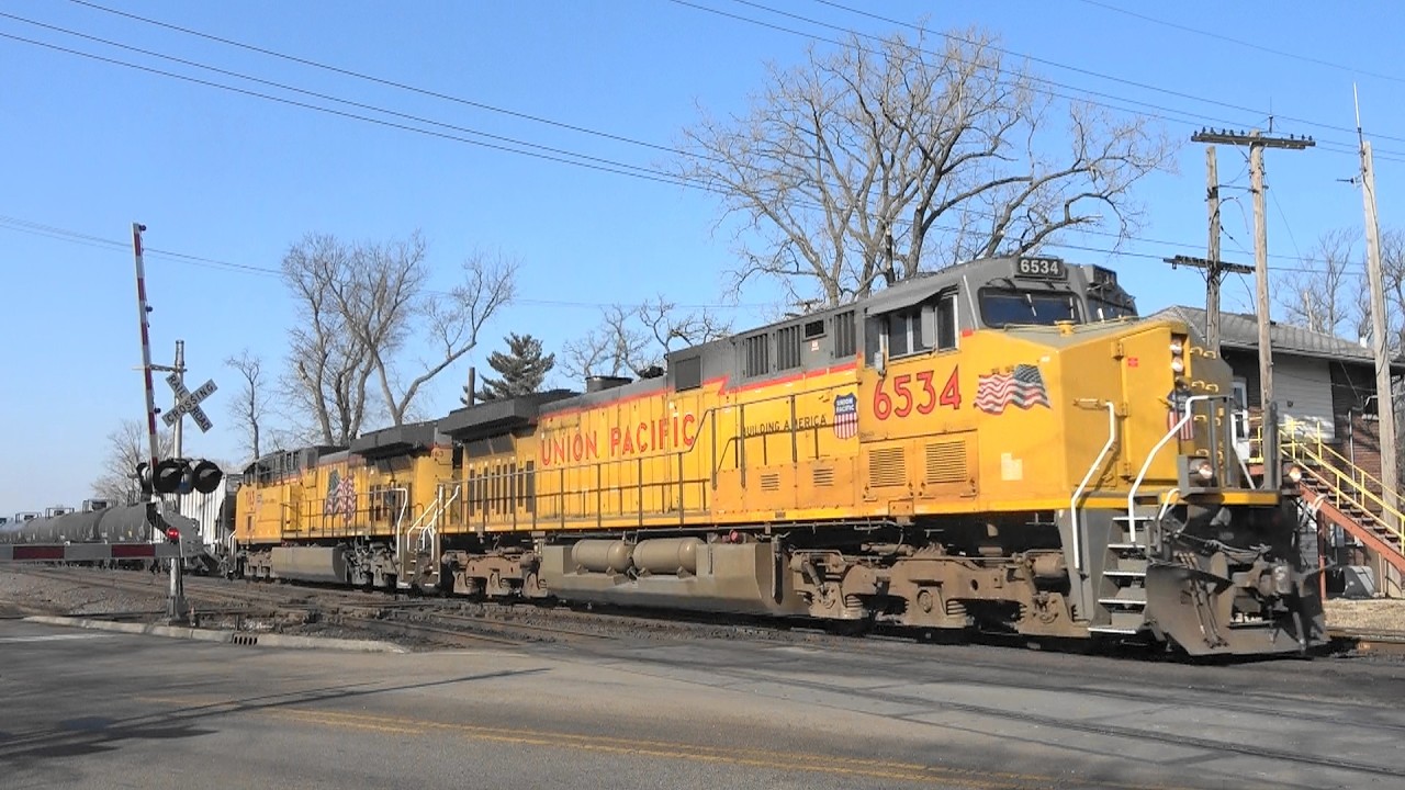 UP 6534 Leads An Ethanol Train, West Chicago, IL