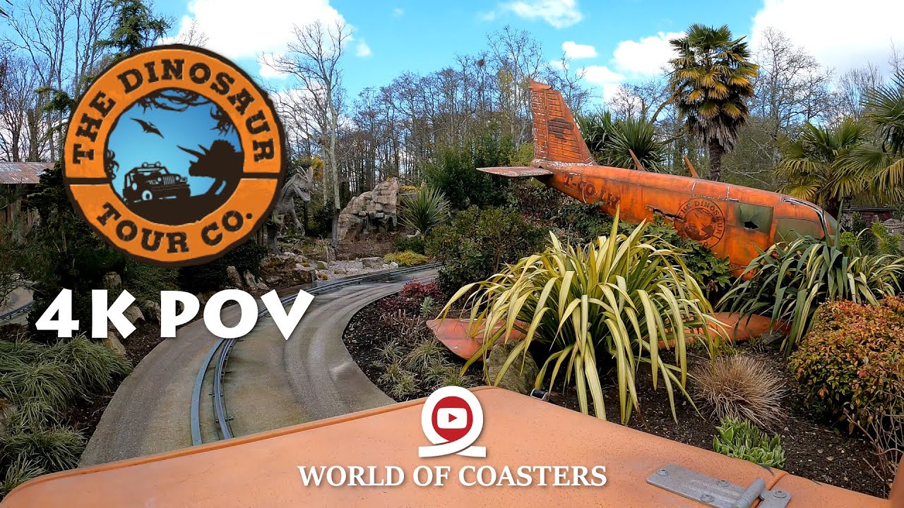 The Dinosaur Tour Company 4K On ride POV (Paultons Park)