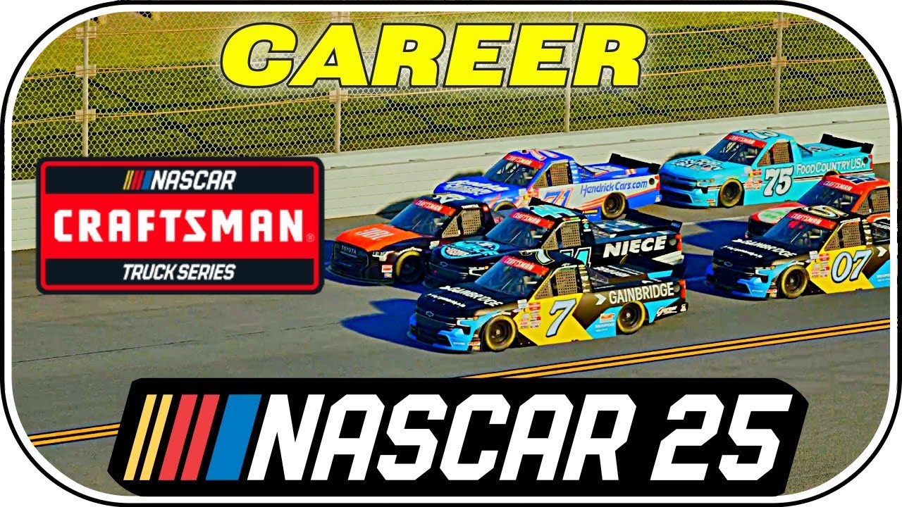 Im taking my craftsman truck to Talladega for this career mode race NASCAR 25