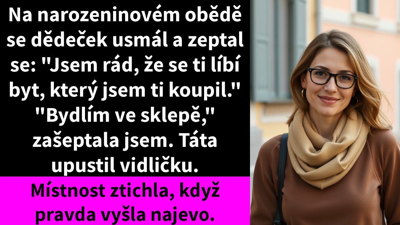 Na narozeninovém obědě se dědeček usmál a zeptal se: 