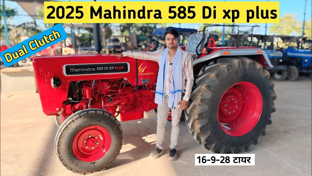 2025 का 16-9-28 के टायरों में Mahindra 585 Di XP Plus Model Review 🥰