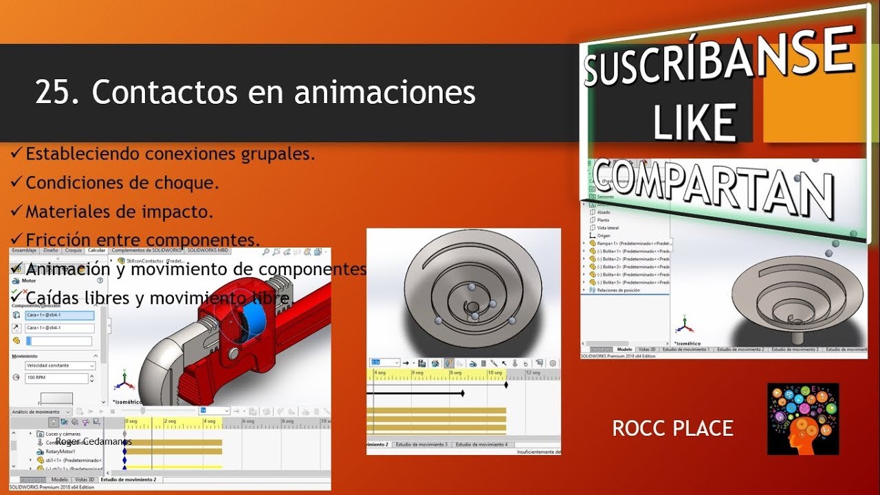Contactos en SOLDWORKS(25) Animaciones Parte 01