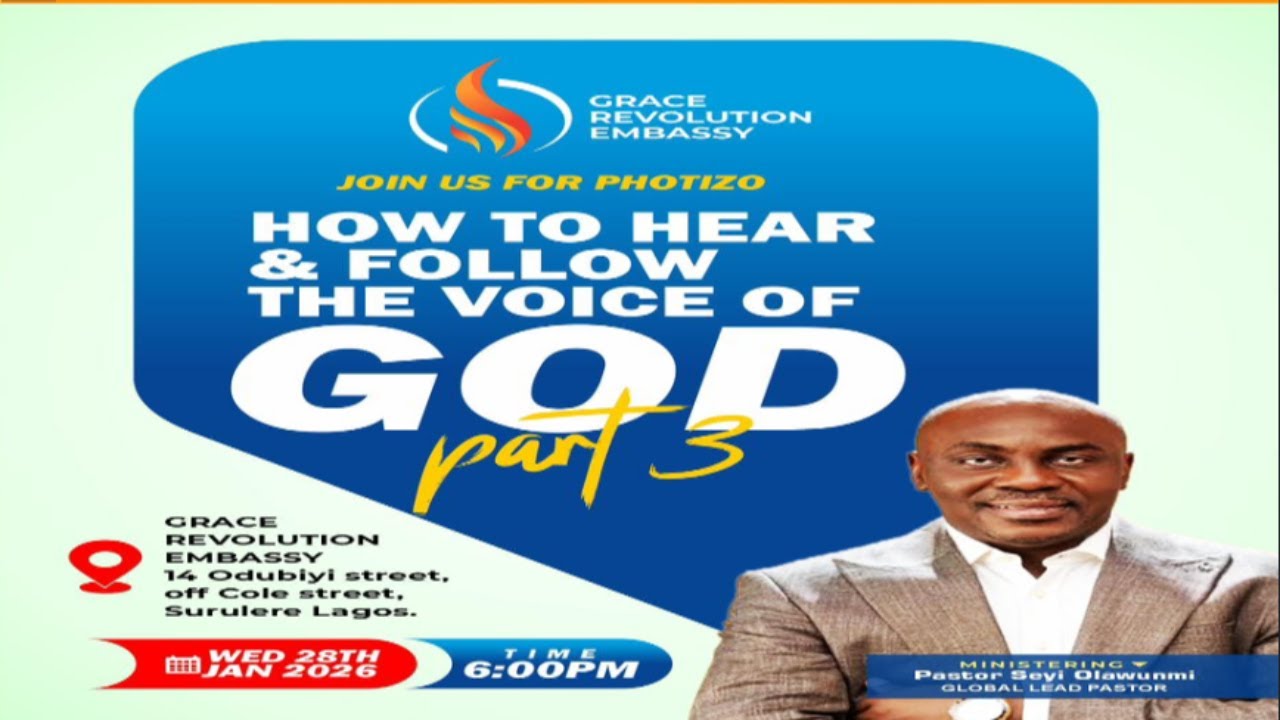 PHOTIZO | THEME: HOW TO HEAR & RECEIVE FROM GOD 3| Pst Seyi Olawunmi | GRE