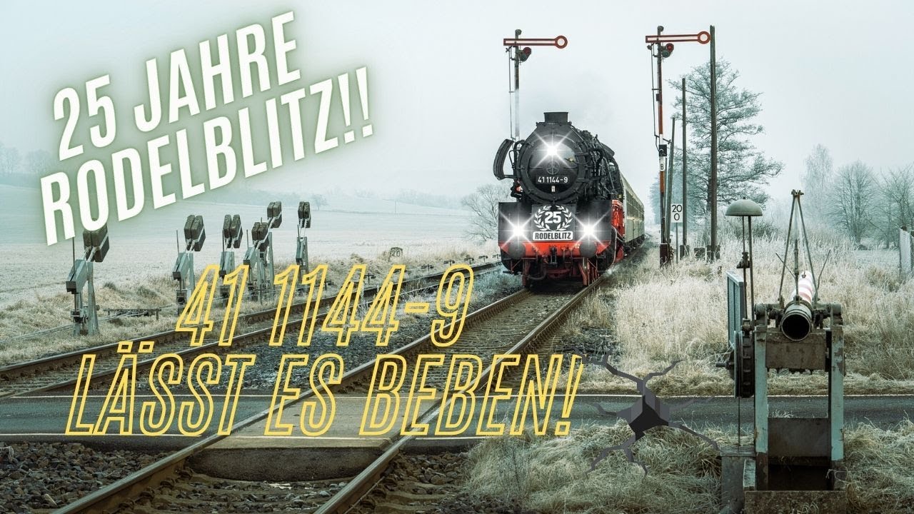 25 Jahre Rodelblitz - 41 1144-9 lässt den Thüringer Wald beben!