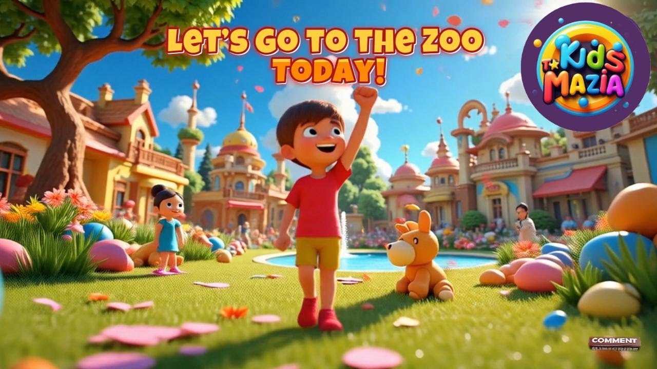 Let’s Go to the Zoo Today 🦁🎶 | Animal Song for Kids | Learn Animal Sounds & Play at the Zoo!