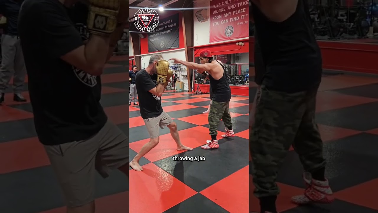 Coach Derrick's drill: catch a jab, throw a jab. Timing is everything.