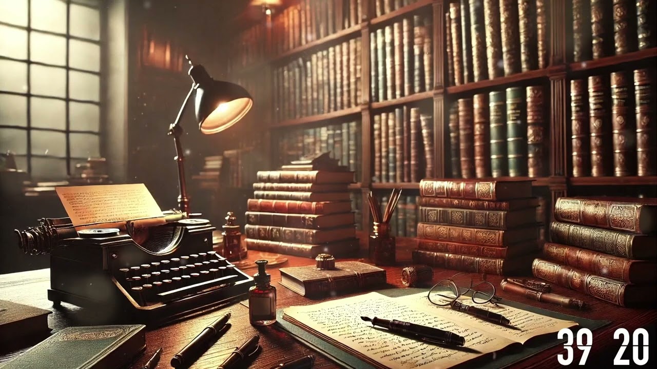 📚 Dark Academia Study Ambience | Pomodoro 50/10 Timer with Cozy Fireplace & ASMR 🔥