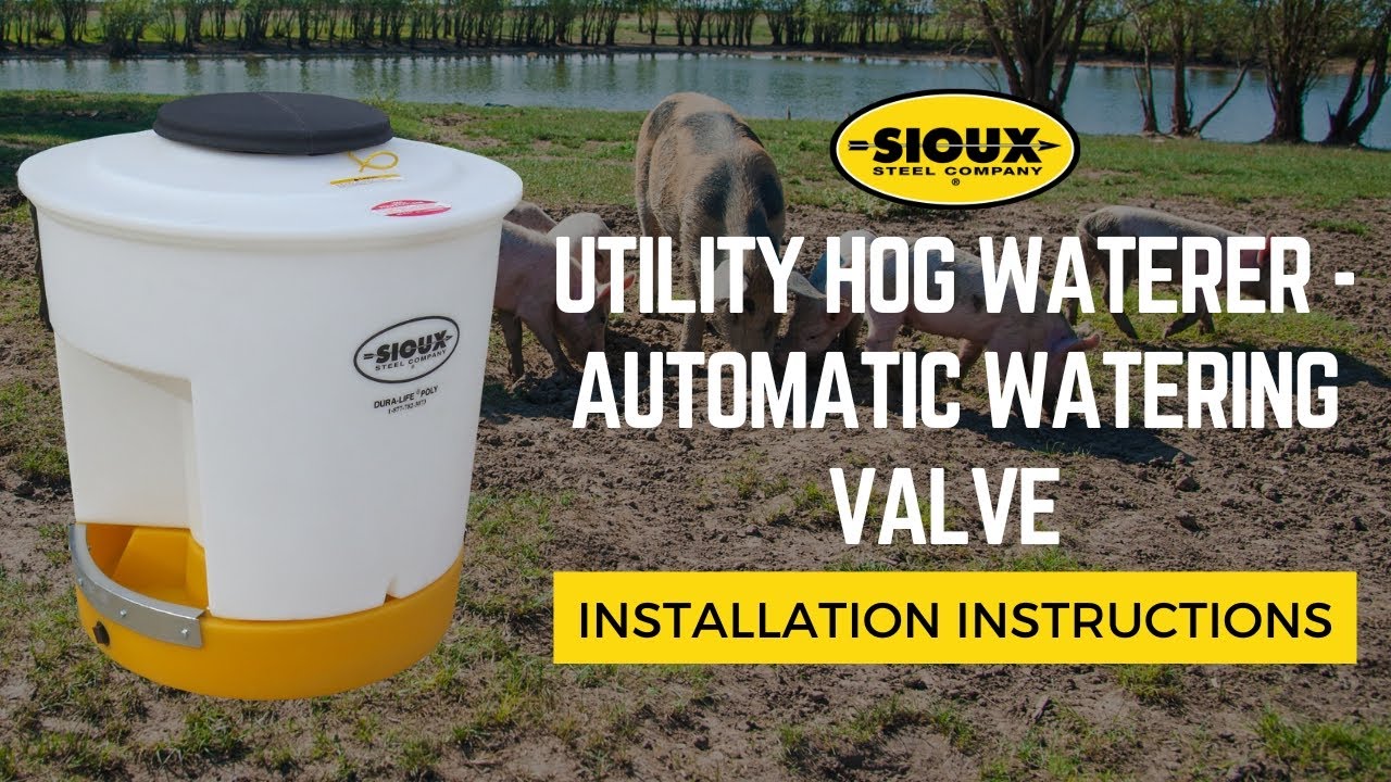 Automatic Watering Valve Installation for the Sioux Steel Utility Hog Waterer