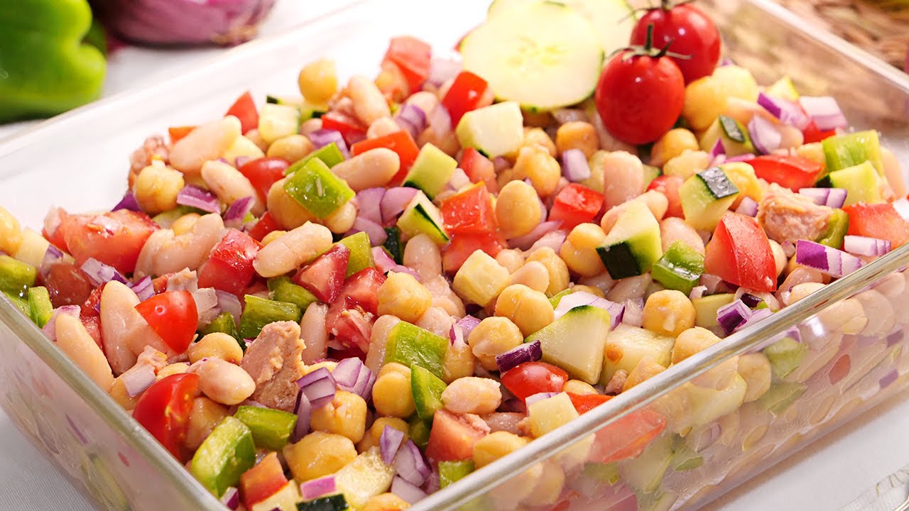 Ensalada de Garbanzos muy Rápida, Fácil y Fresquita