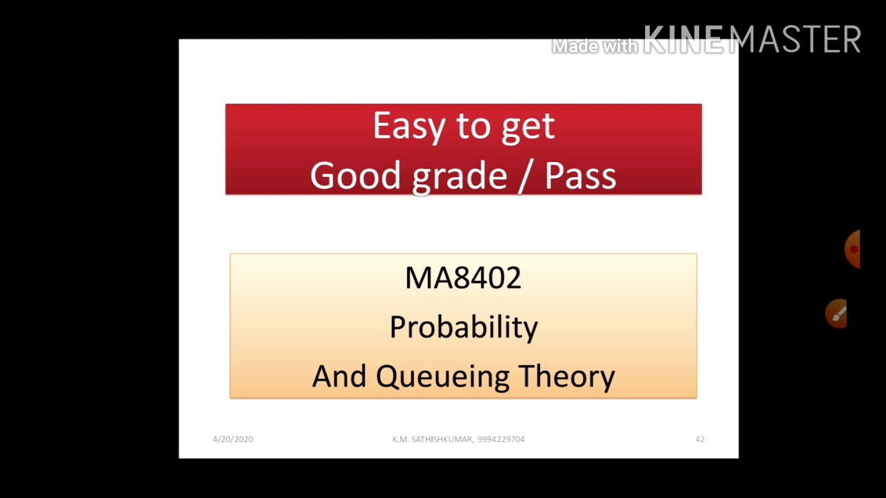 How/Easy/Tips to get pass M4 PQT /MA8402/ Probability and queueing theory