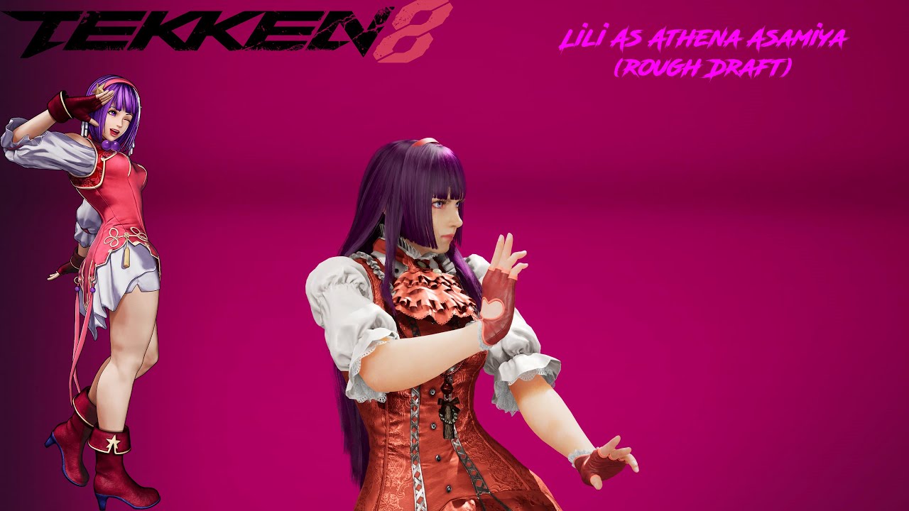 Lili as Athena Asamiya KOF XV(Rough Draft) Tekken 8