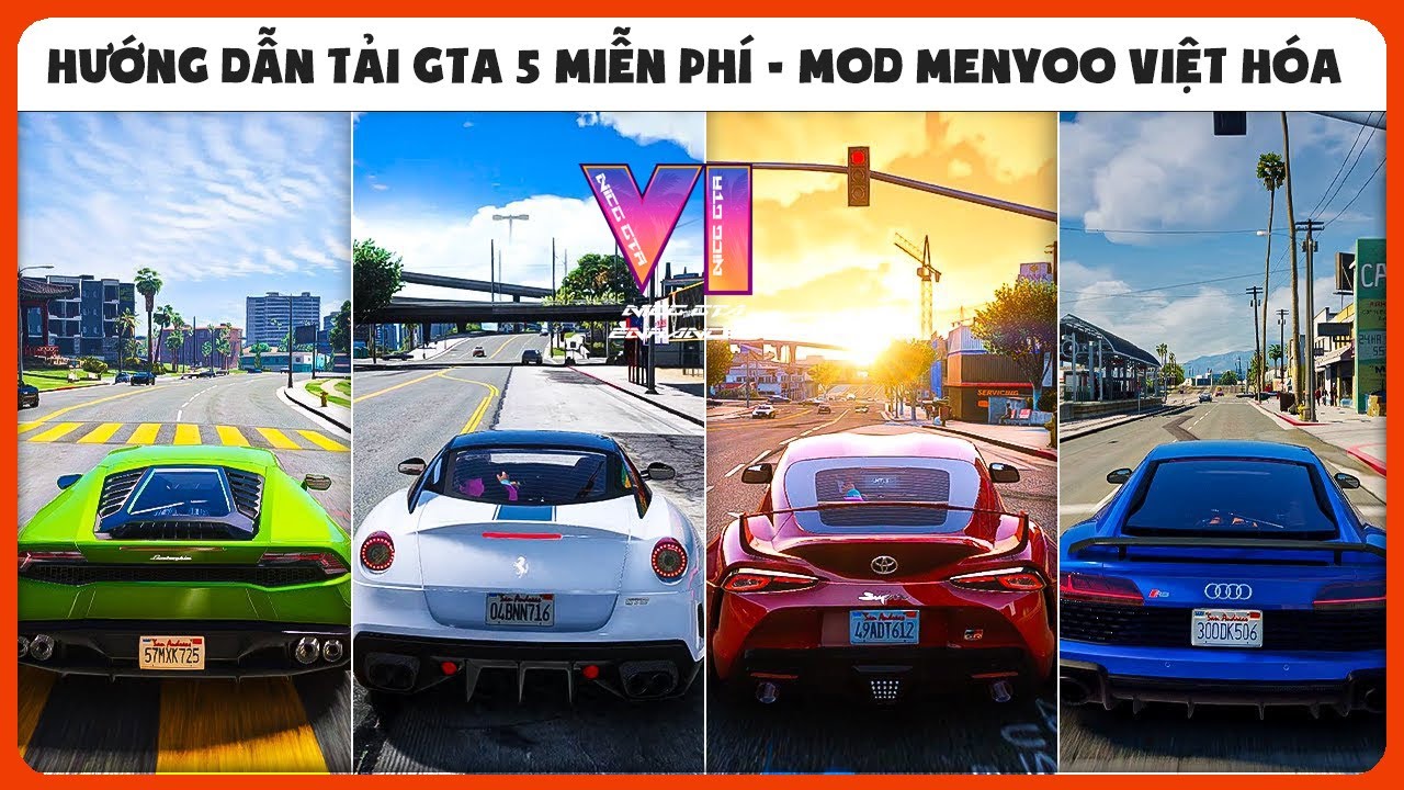 HƯỚNG DẪN TẢI GTA 5 MIỄN PHÍ - MOD CƠ BẢN - VIỆT HÓA - MENYOO 2.2 | UPDATE 2026 - V1.72