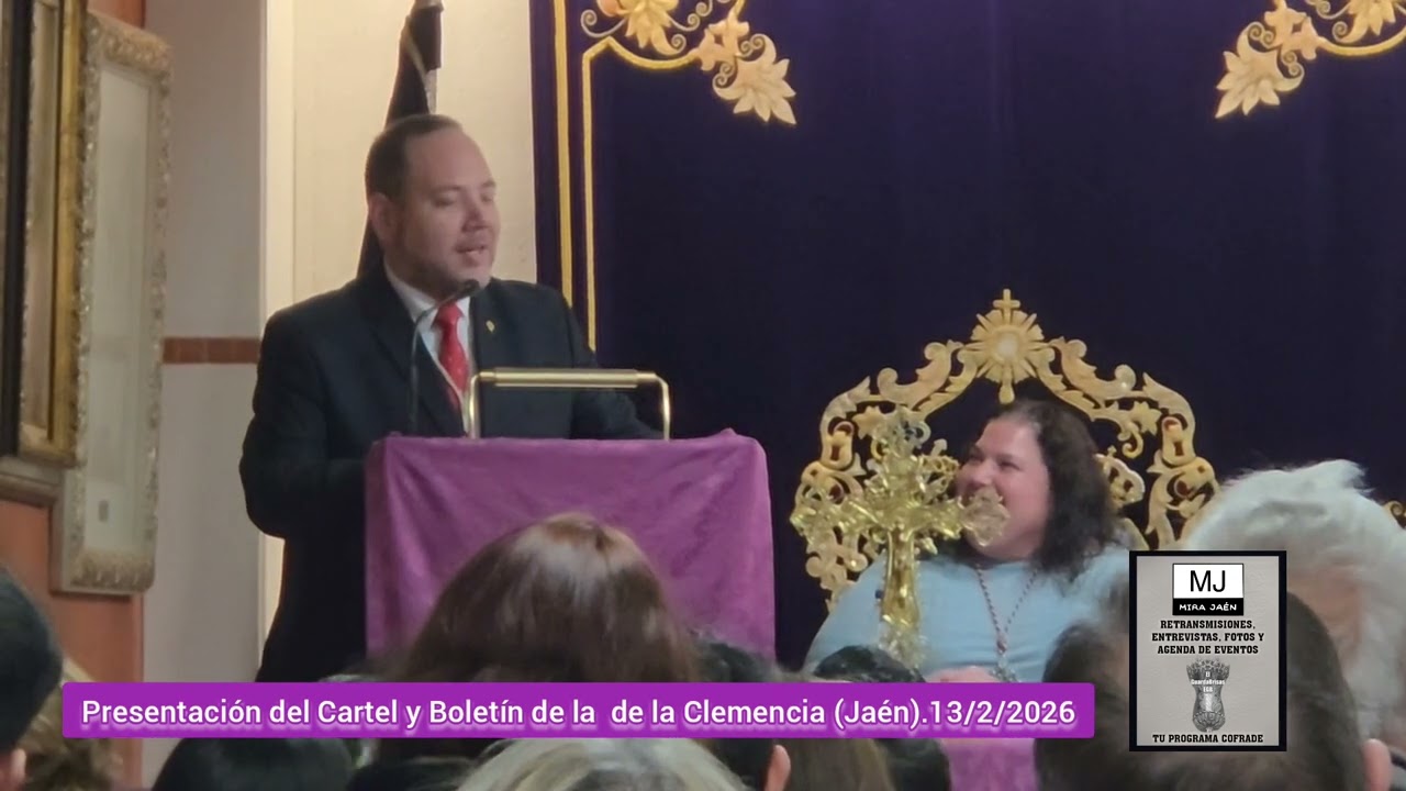 PRESENT. DEL CARTEL Y BOLETÍN DE LA COFRADÍA DE LA CLEMENCIA. @mira_jaen @cofradiaclemenciajaen6821 