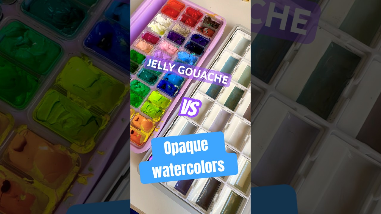 Are opaque watercolors just jelly gouache? WE NEED ANSWERS! #opaquewatercolor #jellygouache