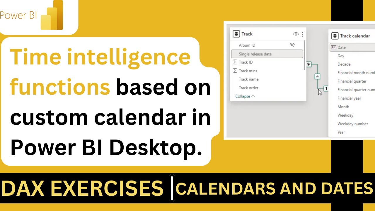 Time intelligence functions based on custom calendar in Power BI Desktop.