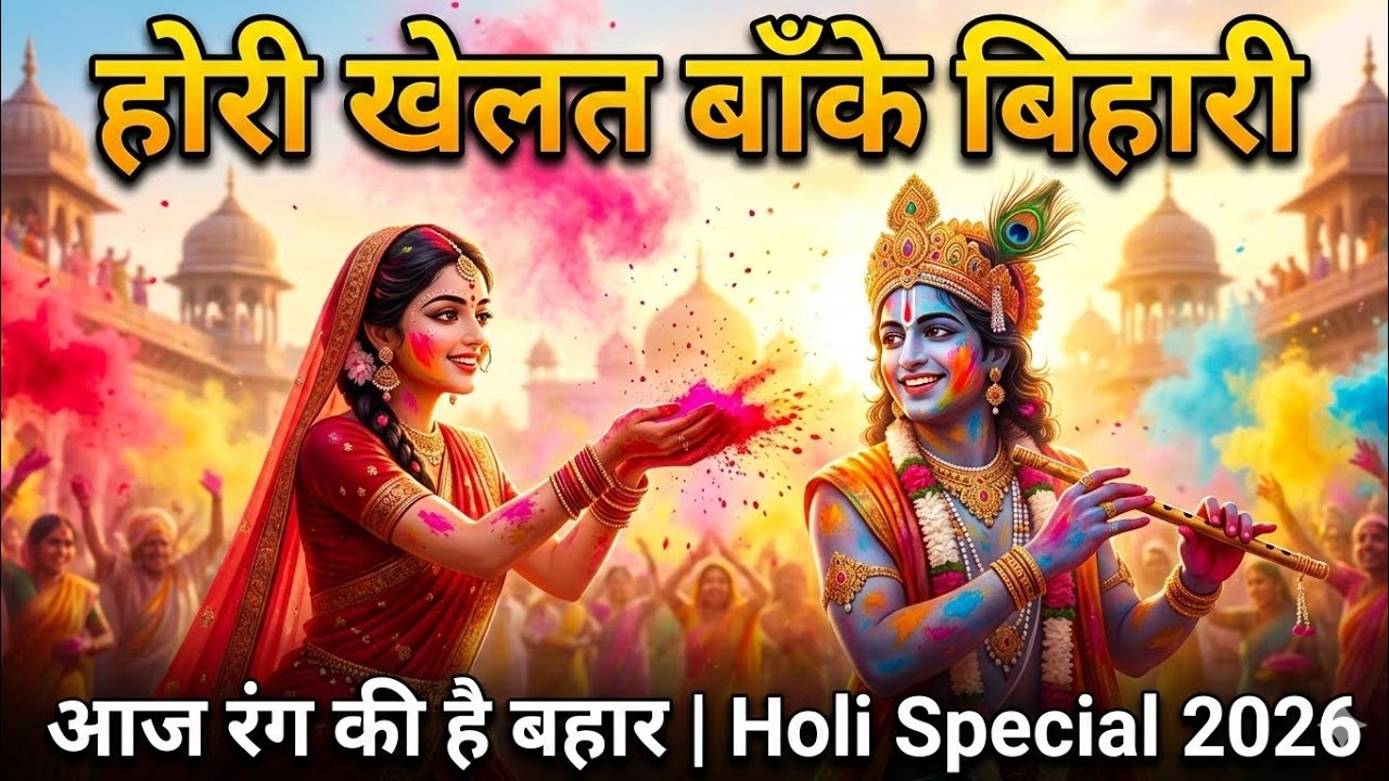 होरी खेलत बाँके बिहारी | Holi Khelat Banke Bihari Lyrics | Radha Krishna Holi Bhajan 2026 