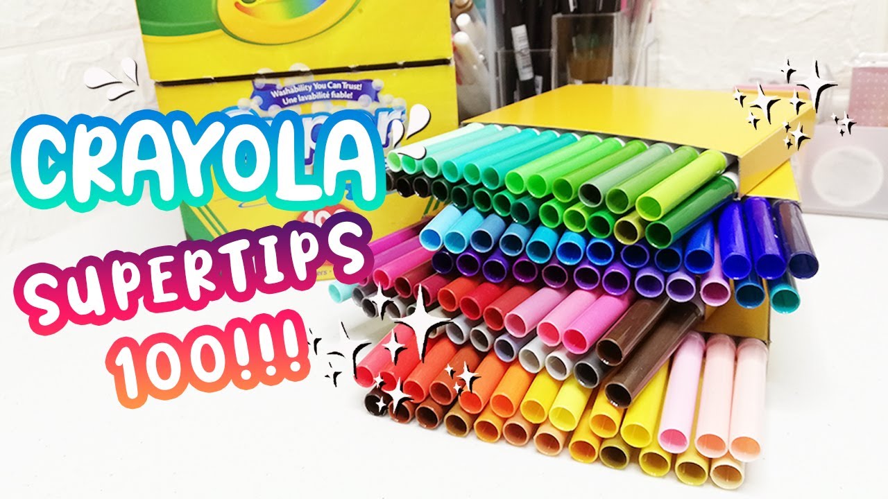 CRAYOLA SUPERTIPS 100 | unboxing and swatches | Salamat Shopee!!!!!