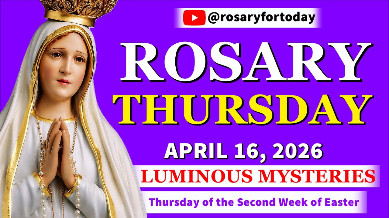 Virtual Rosary - The Luminous Mysteries 💜 April 16, 2026 💜 Today Holy Rosary Thursday