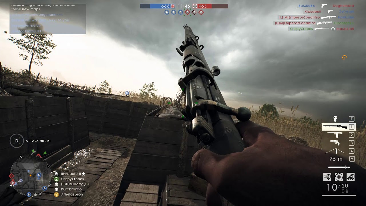 No Commentary Battlefield 1: SMLE MKIII Infantry on River Somme
