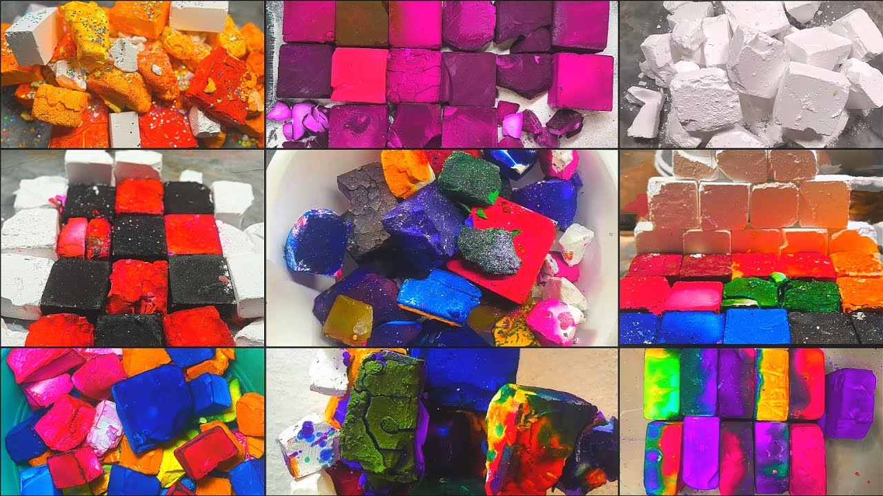 Soft Dusty Dyed Bsn Gym Chalk One Crush Edit Compilation 🌈💕 | Gym Chalk Crushing Asmr Edit | Fresh 