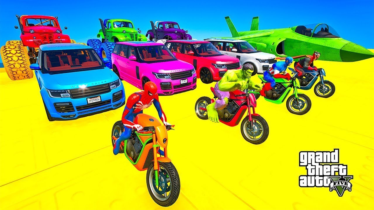 Insane GTA V Stunt Map Challenge: Supercars, Bikes, and Off-Road Jeeps #003