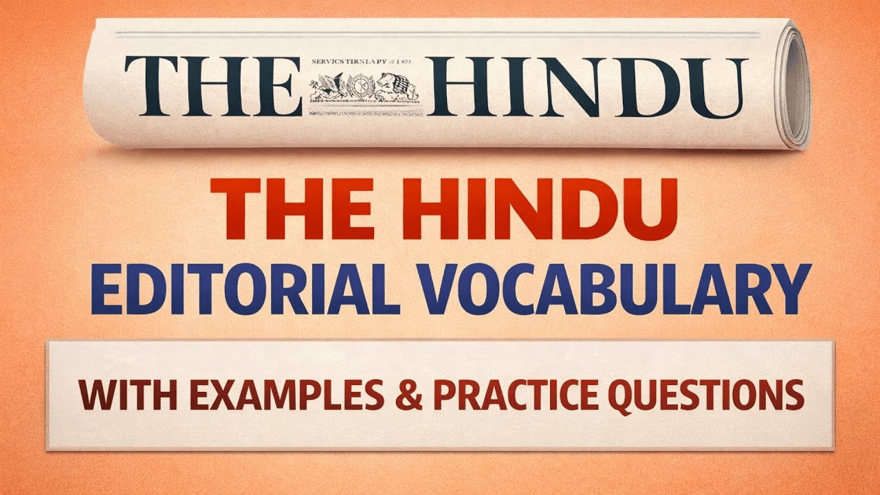 The Hindu Editorial Vocabulary | With Examples | Newspaper Vocabulary from The Hindu