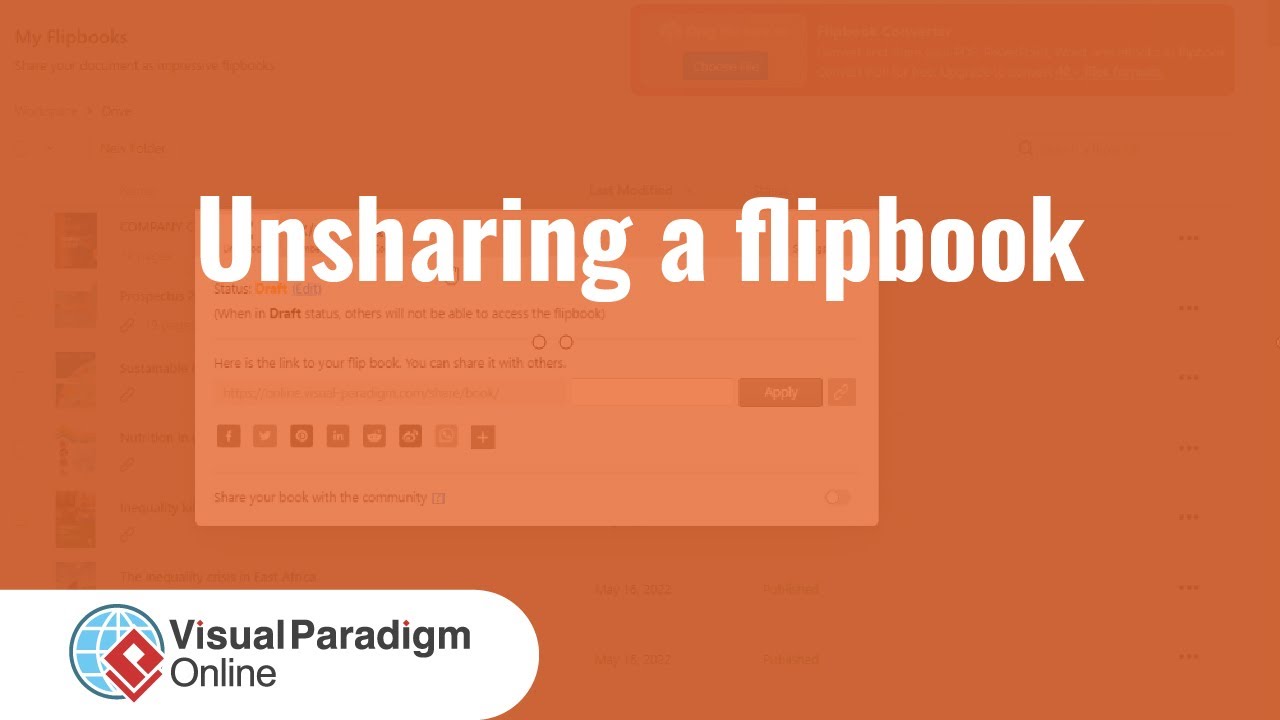 How to Un-sharing a Flipbook