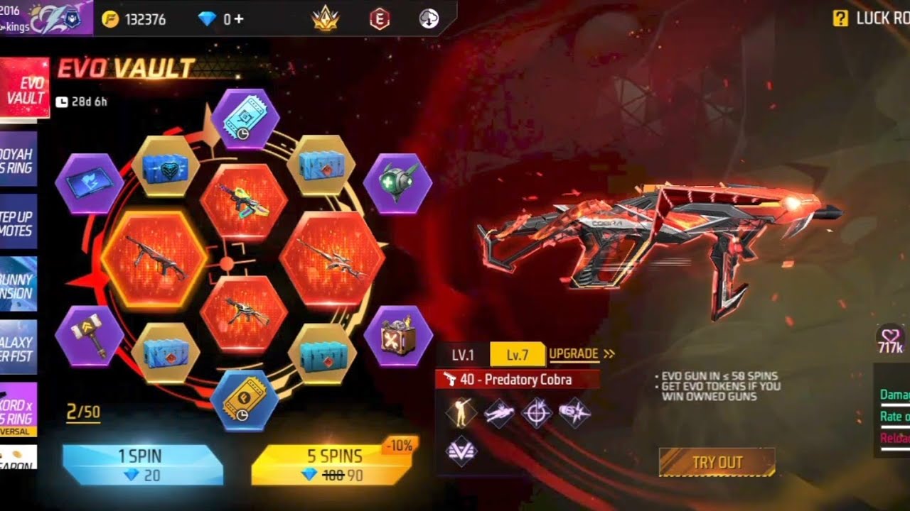 NEW EVO VAULT EVENT SPIN || ALL EVO GUN SPIN || ONLY ONE SPIN TRICK || FREE FIRE NEW EVENT TODAY
