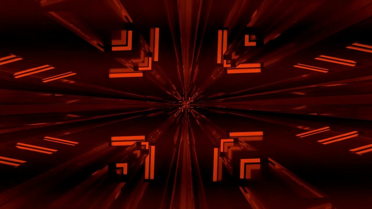 10 hours Red Neon Tunnel Screensaver 4K UHD 60fps Vj Loop PC Laptop