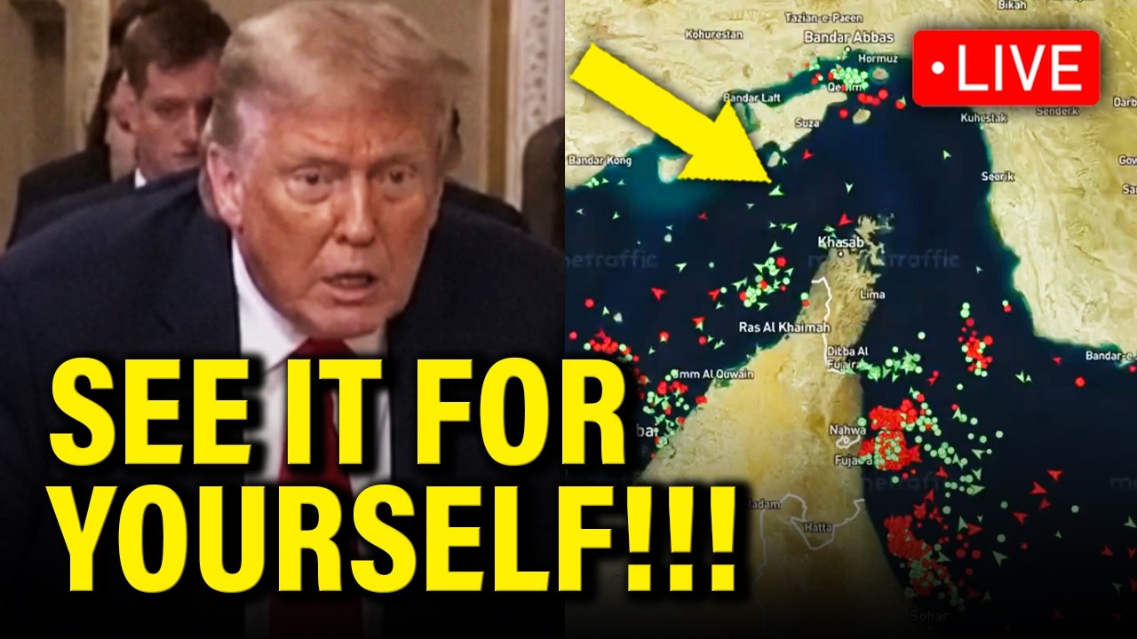 🚨 Strait of Hormuz LIVE TRAFFIC MAP