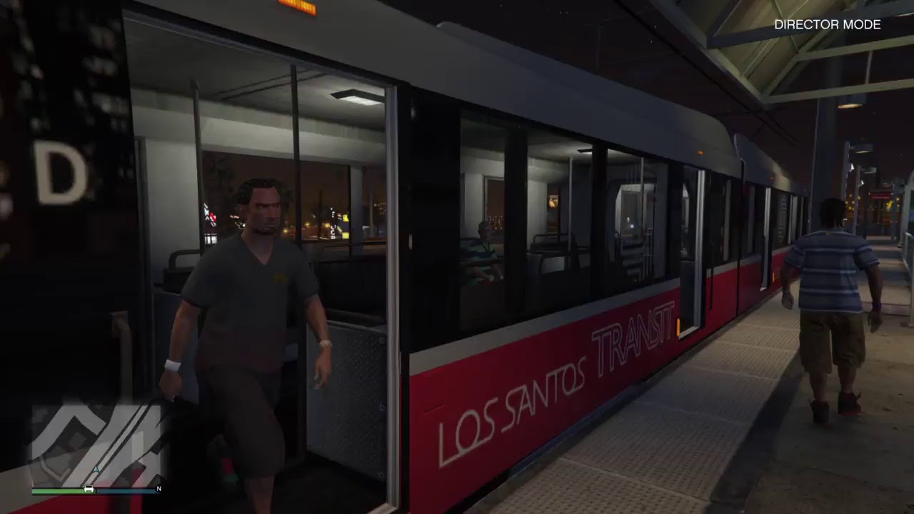 GTA 5 Los Santos Transit Train at Starwberry station