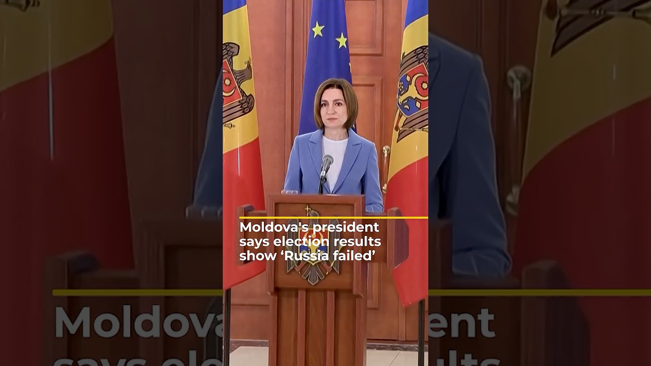 Moldova's president says election results show &lsquo;Russia failed&rsquo; | AJ #shorts