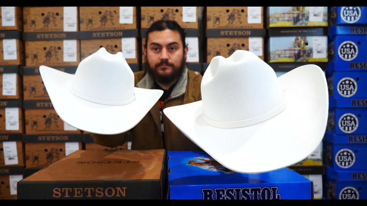 Stetson Deadwood and Resistol Pageant White Cowboy Hats