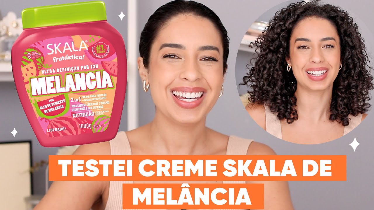 TESTEI O CREME DE MELANCIA DA SKALA - FINALIZAÇÃO CACHEADA | JULIANA LOUISE