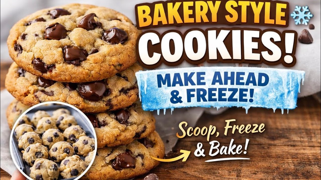 Bakery Style Chocolate Chip Cookies (Make Ahead & Freeze!) | The BEST Easy Cookie Dough Hack