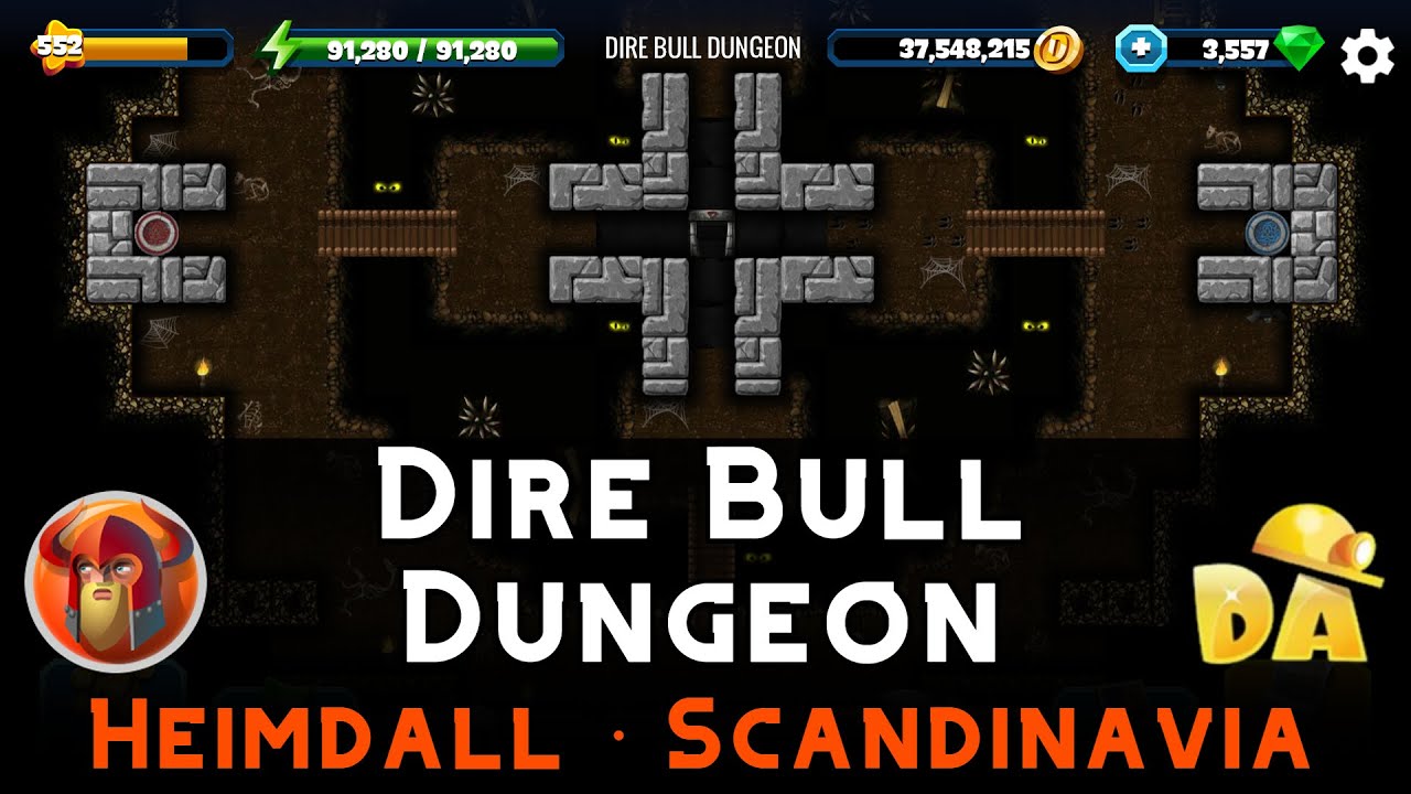 Dire Bull Dungeon | Heimdall #1 | Diggy's Adventure